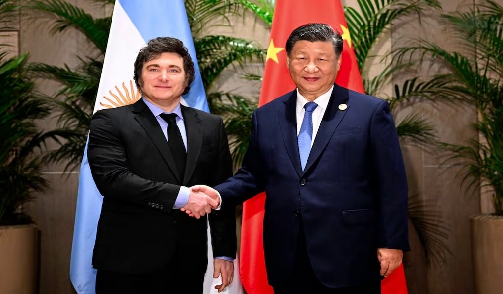 Milei- Beijing. AFP